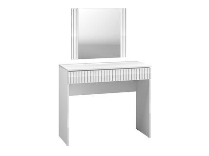 Toaletka z lustrem IGNA 01 - biały połysk/biały
